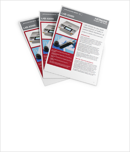 Applications Note: LAB-X5000 for the rapid determination of sulfur in carbon black feedstock oil