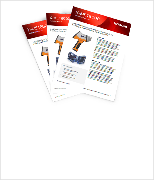 X-MET8000 Series for the rapid measurement of Pt and Ir loading on Proton Exchange Membranes (PEM)